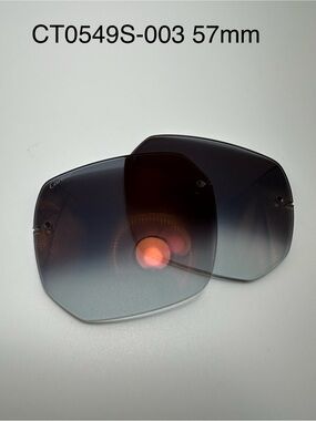 Cartier CT0549S-003 Original Replacement Lenses Blue grey Zeiss AR with defect